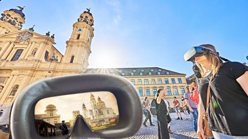 München, durch die VR-Brille betrachtet